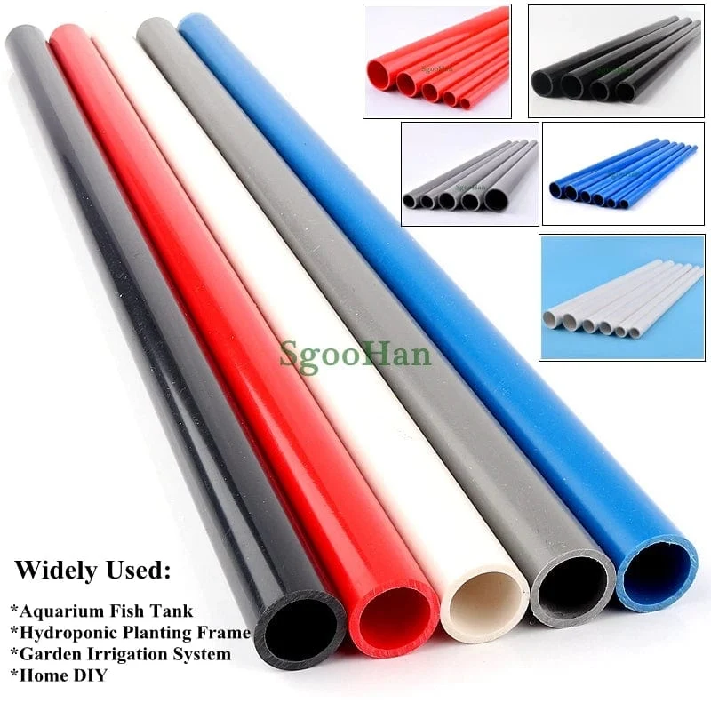 1PC OD 20/25/32mm UPVC Aquarium Fisch Tank Rohr Hause Garten DIY Regal Rohr Bewässerung bewässerung Armaturen 49 ~ 50cm Lange