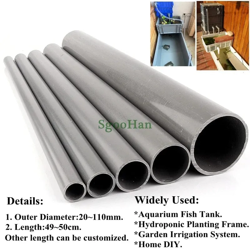 1PC OD 20/25/32mm UPVC Aquarium Fisch Tank Rohr Hause Garten DIY Regal Rohr Bewässerung bewässerung Armaturen 49 ~ 50cm Lange