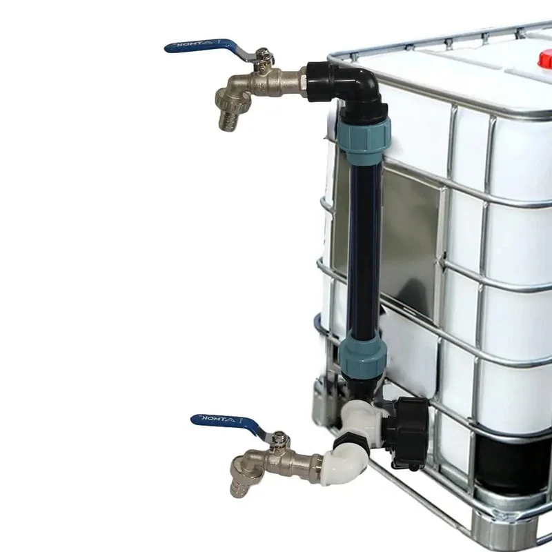 IBC Schwanenhals 3/4 Zoll IBC Tank Adapter mit Auslassventil 3/4 Zoll Schwanenhals 2-Wege Messinghahnanschluss ibc cuve 1000l accessoires