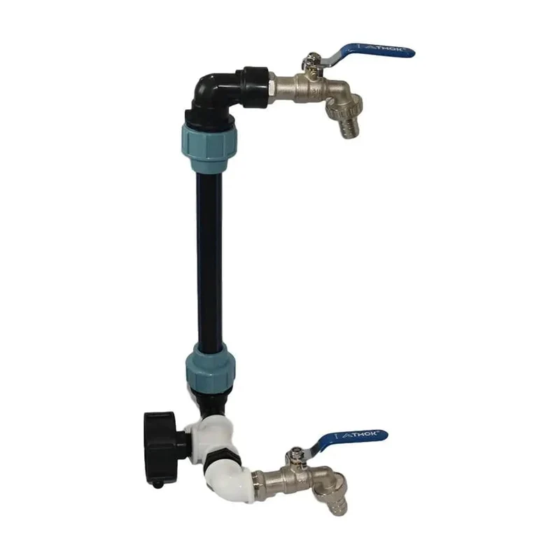 IBC Schwanenhals 3/4 Zoll IBC Tank Adapter mit Auslassventil 3/4 Zoll Schwanenhals 2-Wege Messinghahnanschluss ibc cuve 1000l accessoires