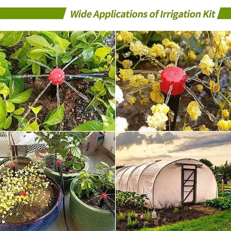Tropfbewässerungssystem, Pflanzenbewässerungsset, Bewässerungssets, einstellbare Tropfer für die Bewässerung, Mikro-Gartenbewässerungssystem