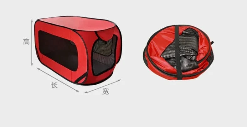 Im Freien Hundekäfig Tragbarer zusammenklappbarer Haustier-Autokofferraumträger Atmungsaktives Transportar-Katzenzelt für Welpenreisen Camping Hundebetthaus