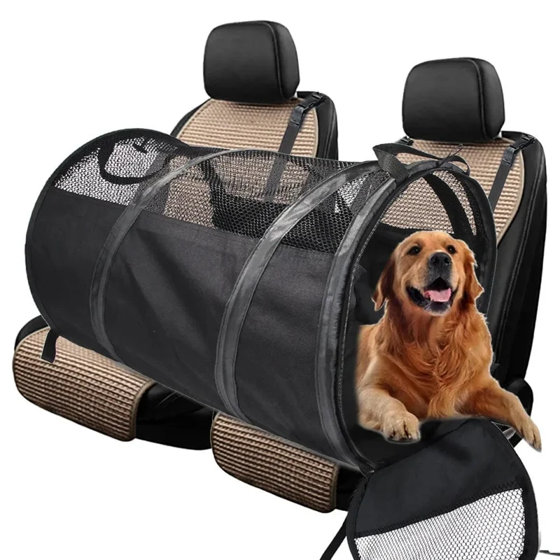 Haustiertransporter, robuste Oxford-Hundetragetasche, Autozubehör, Reisetasche, faltbare Transportbox für kleine und große Hunde