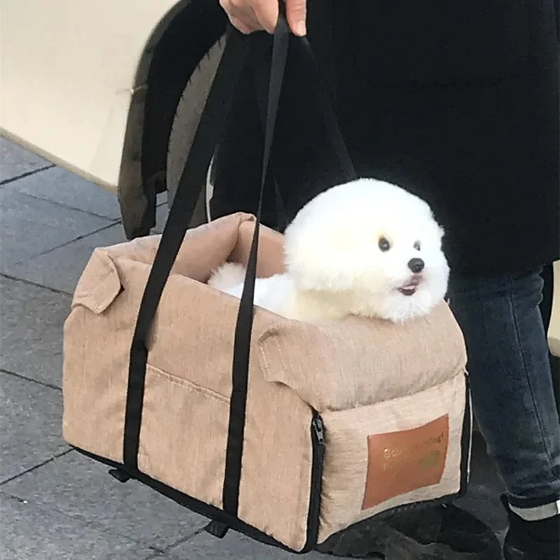 Reise Katze Hund Bett Transport Tragbare Auto Zentrale Sicherheit Haustier Sitz Katze Hund Träger Schutz Für mittlere/kleine hund Tasche Zubehör