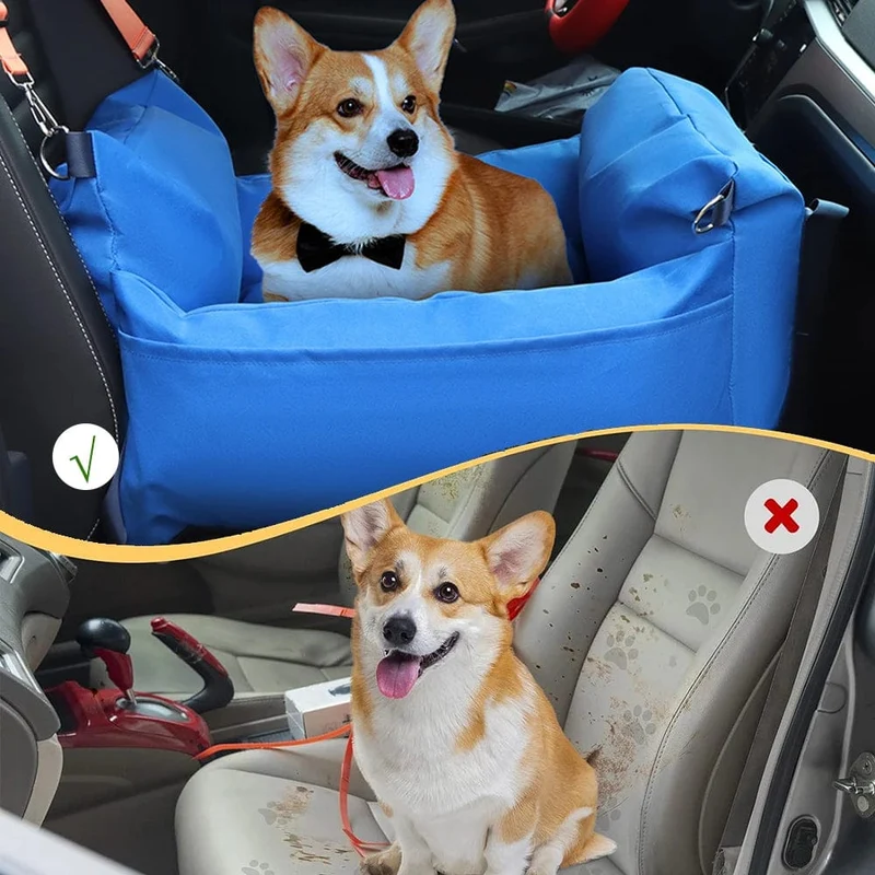 Hunde-Autositz für kleine Hunde, vollständig abnehmbar und waschbar, weiche Hunde-Autositze, Sofa, Reise-Tragebett