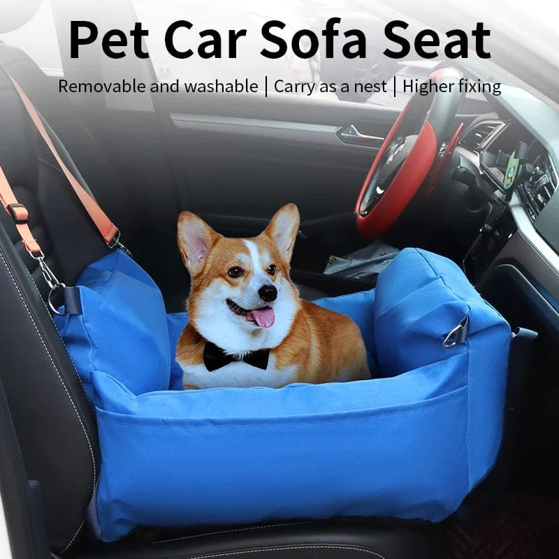 Hunde-Autositz für kleine Hunde, vollständig abnehmbar und waschbar, weiche Hunde-Autositze, Sofa, Reise-Tragebett