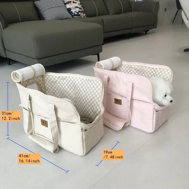 Tragbare Hundetasche Haustier Katze Schulter Handtasche Autositz sichere Reise Chihuahua Hundebedarf Geeignet für kleine Hunde Hundeträger