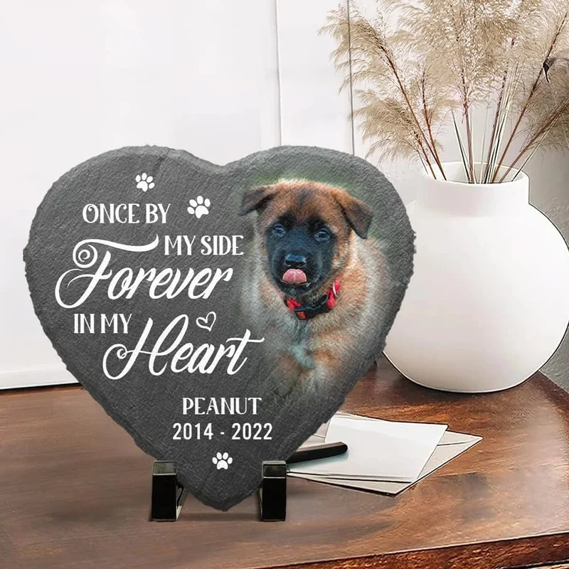 Benutzerdefinierte Haustier-Grabsteine, personalisierte Haustier-Gedenksteine, Katzen- und Hunde-Souvenir, Haustier-Verlust-Grabstein, fügen Sie Foto und Text hinzu. Dropshipping