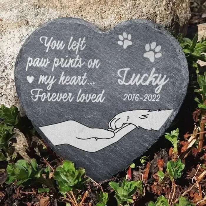 Benutzerdefinierte Haustier-Grabsteine, personalisierte Haustier-Gedenksteine, Katzen- und Hunde-Souvenir, Haustier-Verlust-Grabstein, fügen Sie Foto und Text hinzu. Dropshipping