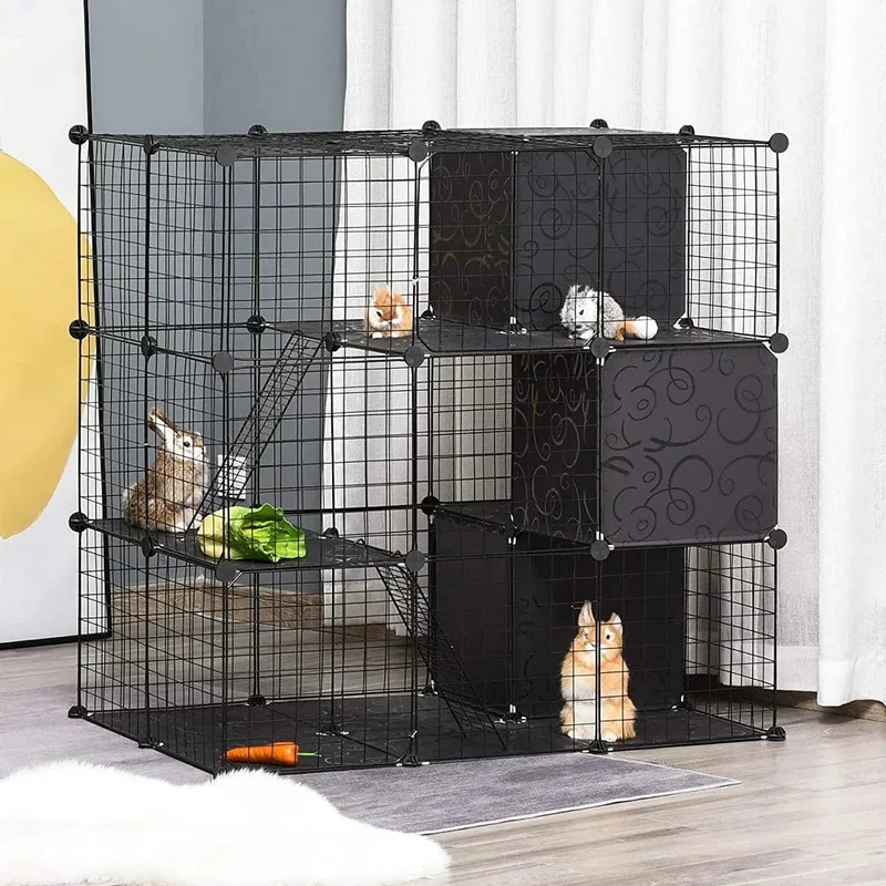 DIY Hund Zäune Tier Katze Kiste Höhle Haustier Laufstall Multi-funktionale Schlafen Spielen Zwinger Kaninchen Meerschweinchen Käfig Hund haus