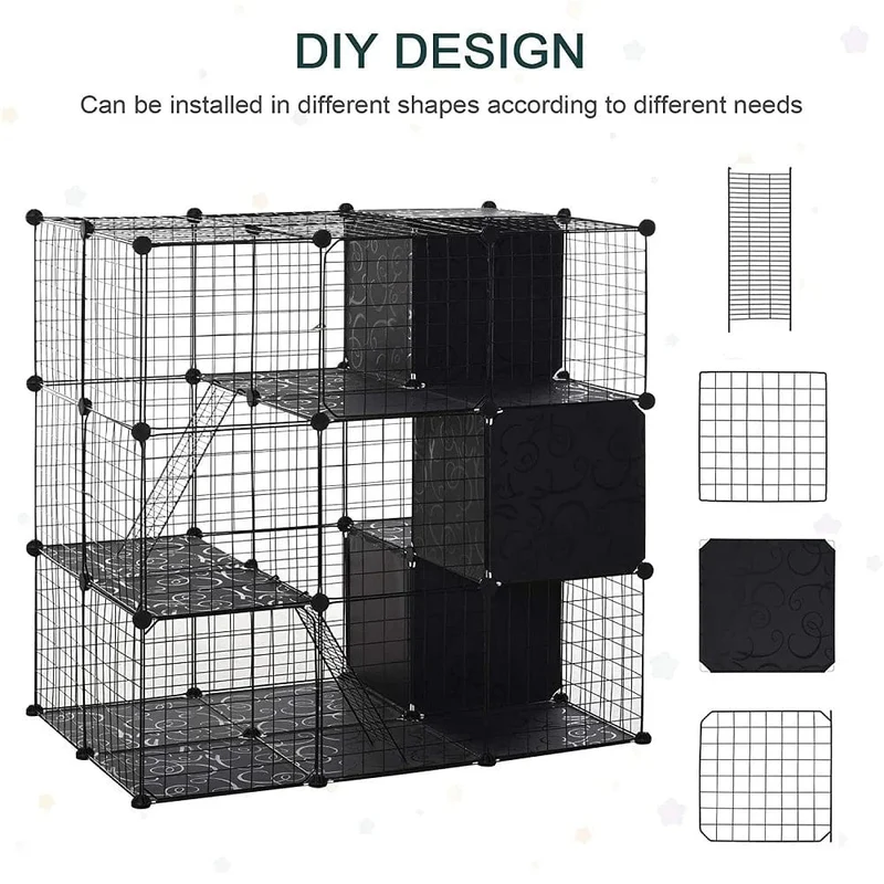DIY Hund Zäune Tier Katze Kiste Höhle Haustier Laufstall Multi-funktionale Schlafen Spielen Zwinger Kaninchen Meerschweinchen Käfig Hund haus