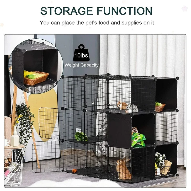 DIY Hund Zäune Tier Katze Kiste Höhle Haustier Laufstall Multi-funktionale Schlafen Spielen Zwinger Kaninchen Meerschweinchen Käfig Hund haus