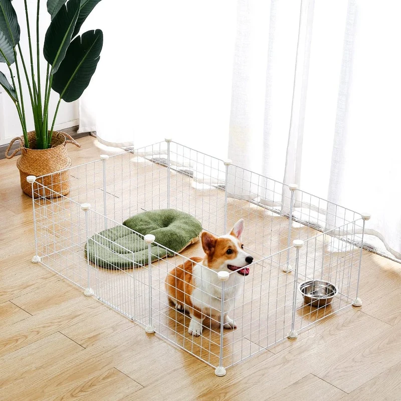 Faltbarer Laufstall für Haustiere, Eisen-Hundezaun, Kleintierkäfig, Welpenhütte, Hauskäfig, Welpenkätzchen, Katze, Hundegehege, Haustierartikel