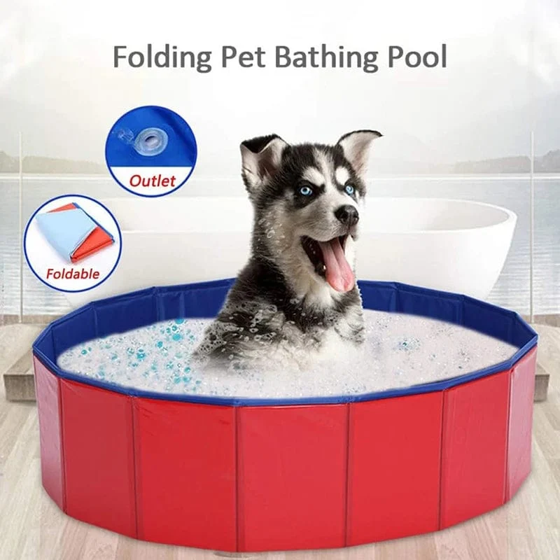 Faltbare Hundebadewanne, tragbares Badebecken für Katzenwelpen, geeignet für Kinderschwimmbecken im Innen- und Außenbereich, Sommerhaushalt