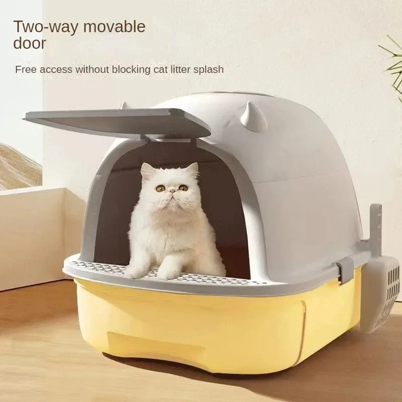 Großraum-Katzentoilette, vollständig geschlossene Mehrzweck-Katzentoilette, Spritzschutz, Sand, Deodorant, Arenaros Para Gato, Katzenzubehör
