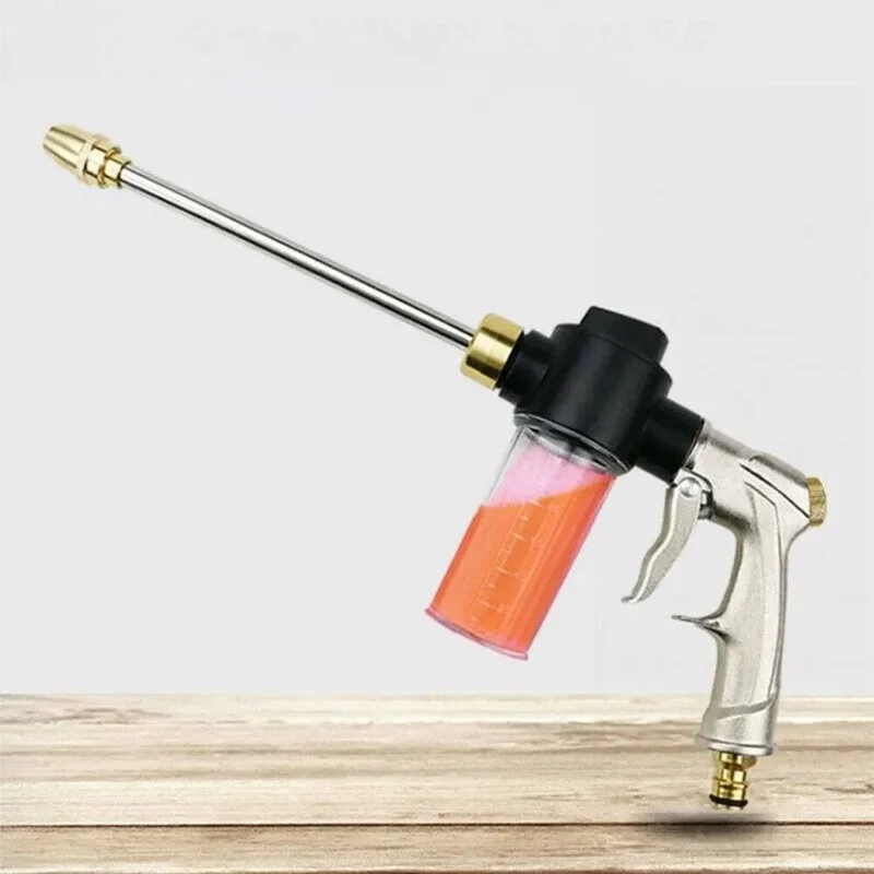 Hochdruck-Autowaschschaumtöpfe Lanzen Bewässerungswerkzeuge Einstellbarer Metallsprinkler Gartenbewässerungsschlauch Sprinkler