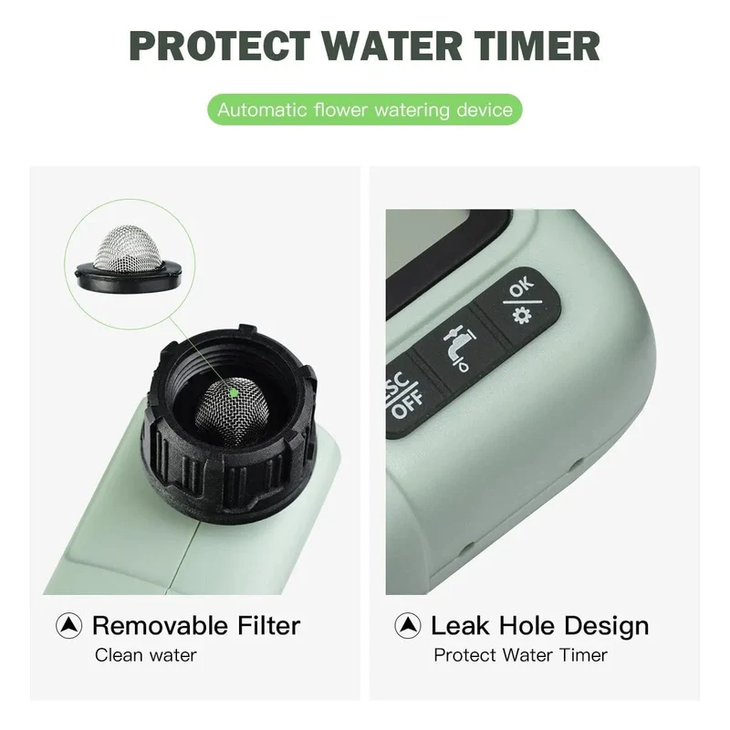 HCT-322 Automatischer Wassertimer Digitale Gartenbewässerungsmaschine Intelligenter Sprinkler für den Außenbereich zum Sparen von Wasser und Zeit
