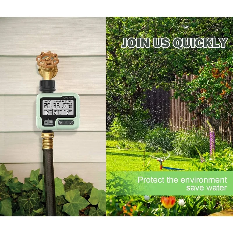 HCT-322 Automatischer Wassertimer Digitale Gartenbewässerungsmaschine Intelligenter Sprinkler für den Außenbereich zum Sparen von Wasser und Zeit