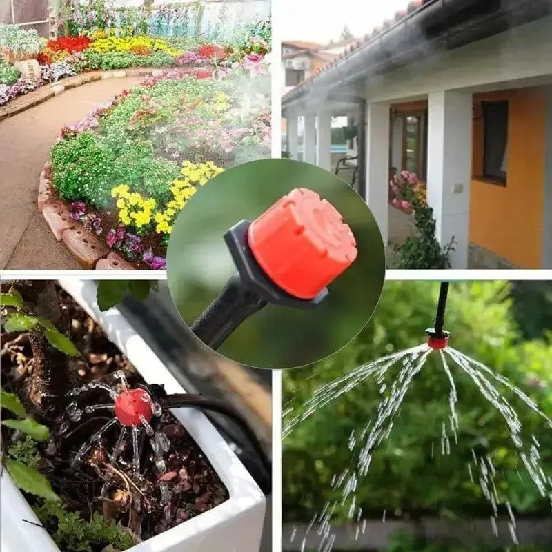 Tropfbewässerungssystem Automatische Bewässerung Gartenschlauch Mikro-Tropfbewässerungssets Einstellbare Düse Gartenbedarf System Wasser