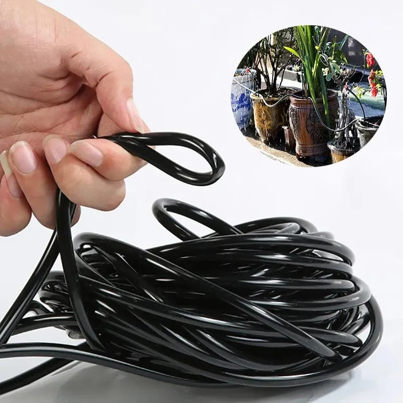 5 m schwarzer Tropfbewässerungsschlauch, perfekt für selbstgebaute Gartenbewässerungssysteme oder als leerer Verteilerschlauch für jeden Garten