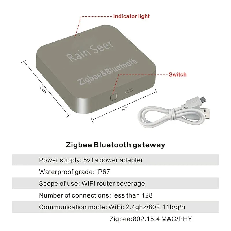 Rain Seer Tuya Smart Leben Bluetooth Gateway WIFI Bluetooth Dual Control ausrüstung Smart Home Gateway Stecker Fernbedienung