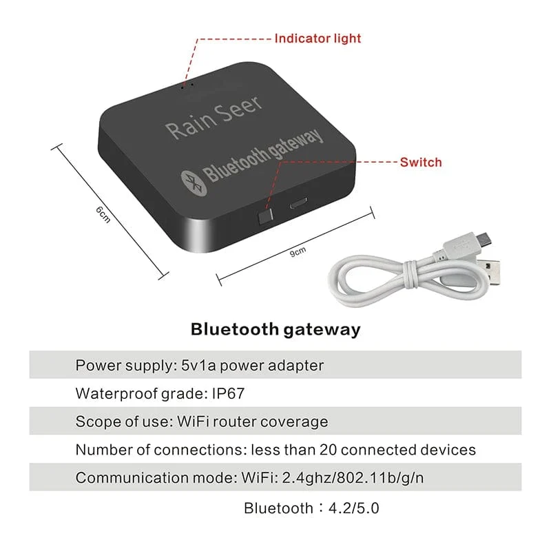 Rain Seer Tuya Smart Leben Bluetooth Gateway WIFI Bluetooth Dual Control ausrüstung Smart Home Gateway Stecker Fernbedienung
