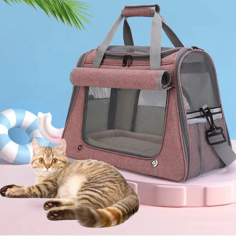 Haustier-Tragetasche für Katzen, kleine Hunde, Rucksack, Reisen, Autositz, Transport, Umzug, Welpen, Frauen, Tiere, Box, Zubehör