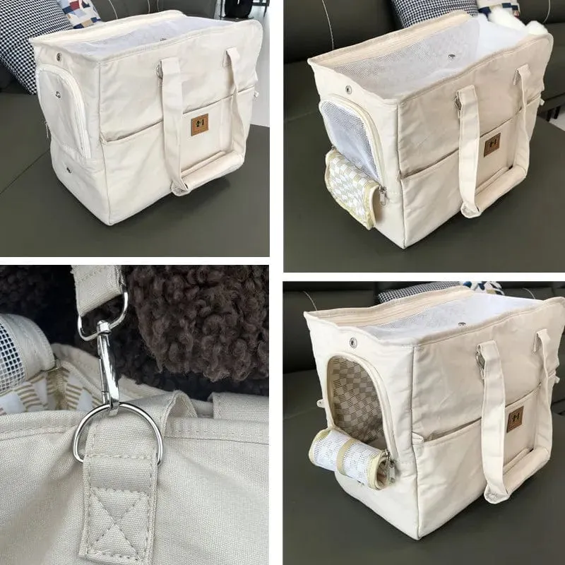 Tragbare Schultertasche für Haustiere, Katzen, Hundetragetasche, Autositz, rutschfeste Hundetragetasche, sicher, Welpen-/Katzen-/Haustierbett, Chihuahua-Haustierprodukte