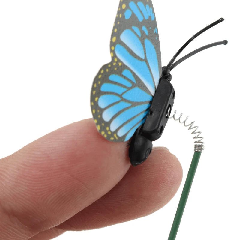 25 Stück 3D-Schmetterlingsstäbe, Dekoration, bunte Schmetterlingsstäbe für Garten, Hof, Pflanzgefäß, Außendekoration, Miniaturfiguren, Feengarten-Ornament, Terrassendekoration, Blumentöpfe, Bonsai-Dekoration