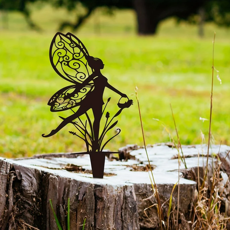 Gartenfee Alette: Eine exklusive Outdoor-Dekoration aus Metall für Ihre Terrasse und Ihren Rasen