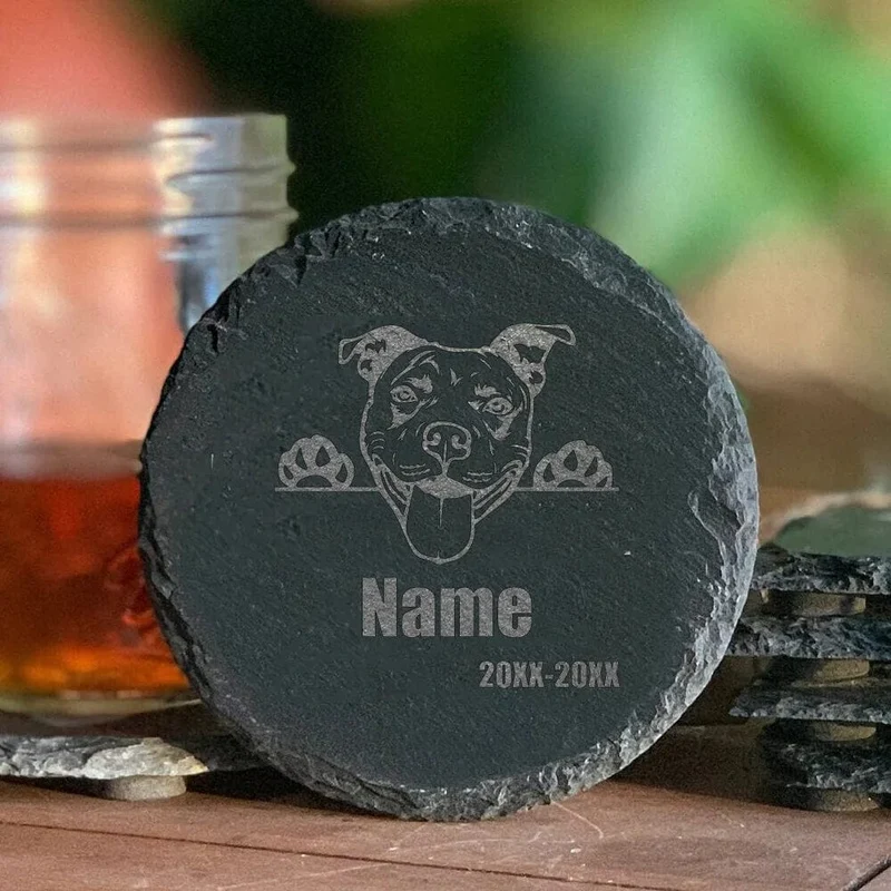 Personalisierter Haustier-Gedenkstein, individueller Hunde-Namensstein für Hunde, Haustiere, Pfotenabdrücke, Steine, Grabsteine, als Geschenk für verlorene Haustiere