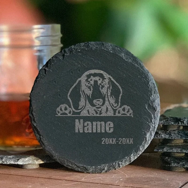 Personalisierter Haustier-Gedenkstein, individueller Hunde-Namensstein für Hunde, Haustiere, Pfotenabdrücke, Steine, Grabsteine, als Geschenk für verlorene Haustiere