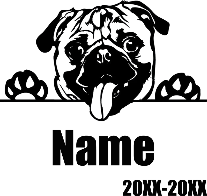Personalisierter Haustier-Gedenkstein, individueller Hunde-Namensstein für Hunde, Haustiere, Pfotenabdrücke, Steine, Grabsteine, als Geschenk für verlorene Haustiere
