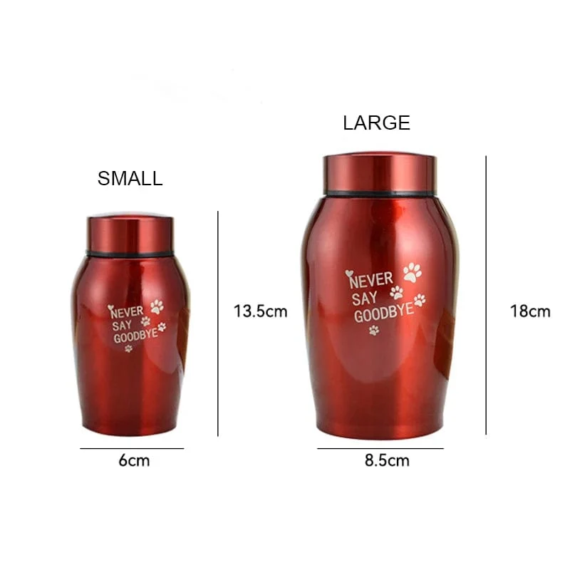 Urne für mehrfarbige Hundeurnen aus Edelstahl für Katzen, Vögel, Mäuse, Einäscherungsasche, versiegelte Beerdigungsurne für Hunde, Haustier-Souvenirglas