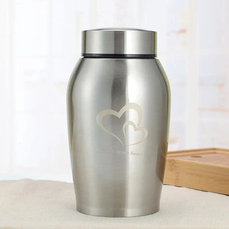 Urne für mehrfarbige Hundeurnen aus Edelstahl für Katzen, Vögel, Mäuse, Einäscherungsasche, versiegelte Beerdigungsurne für Hunde, Haustier-Souvenirglas