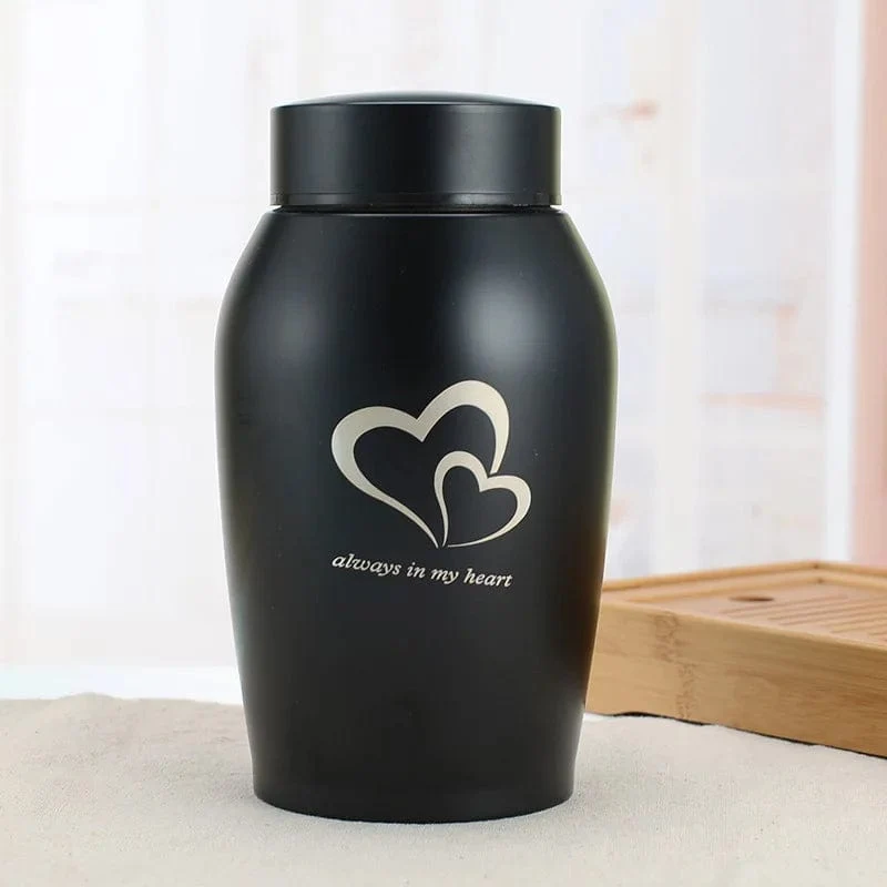 Urne für mehrfarbige Hundeurnen aus Edelstahl für Katzen, Vögel, Mäuse, Einäscherungsasche, versiegelte Beerdigungsurne für Hunde, Haustier-Souvenirglas