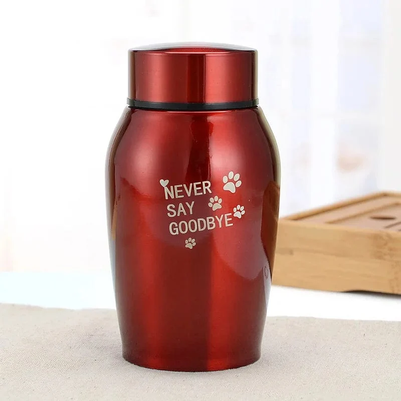 Urne für mehrfarbige Hundeurnen aus Edelstahl für Katzen, Vögel, Mäuse, Einäscherungsasche, versiegelte Beerdigungsurne für Hunde, Haustier-Souvenirglas