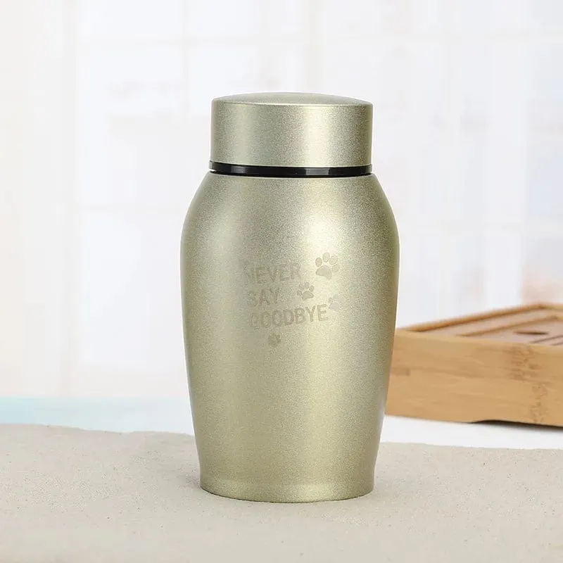 Urne für mehrfarbige Hundeurnen aus Edelstahl für Katzen, Vögel, Mäuse, Einäscherungsasche, versiegelte Beerdigungsurne für Hunde, Haustier-Souvenirglas