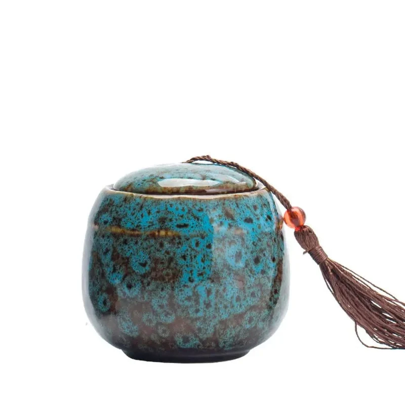 Neue Farbe Keramik Kanister Memorial Haustier Urne Dichtung Topf Große Andenken Schatulle Porzellan Jar Menschliche Asche Lagerung Memento Bestattung halter