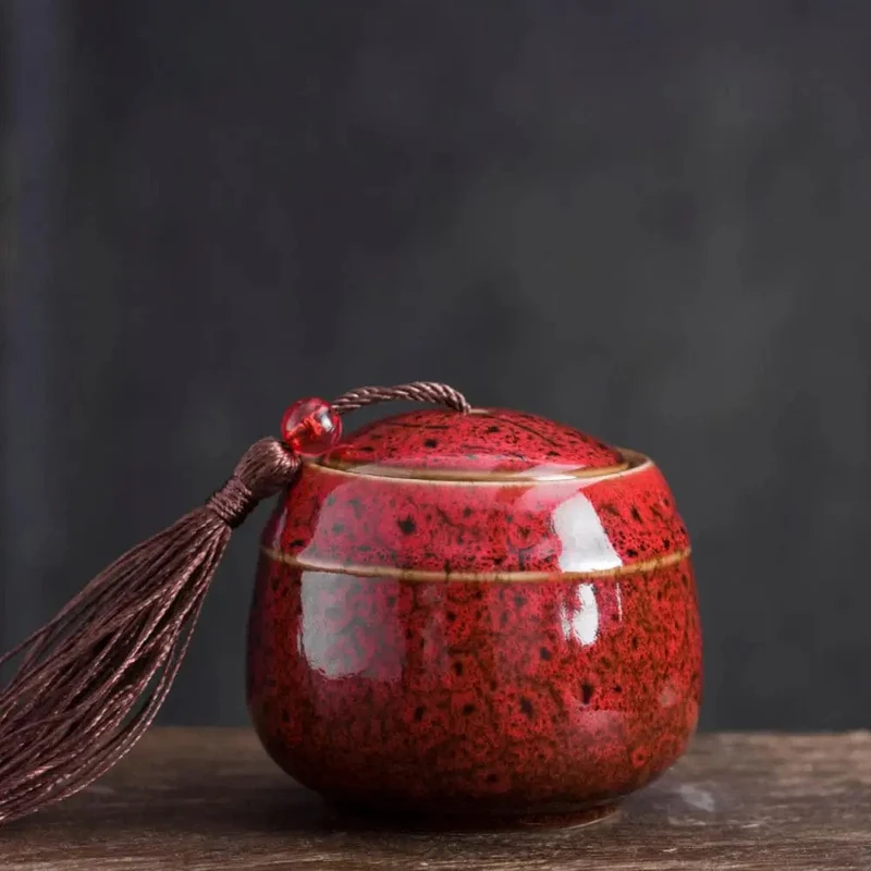 Neue Farbe Keramik Kanister Memorial Haustier Urne Dichtung Topf Große Andenken Schatulle Porzellan Jar Menschliche Asche Lagerung Memento Bestattung halter