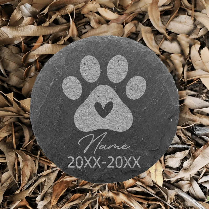 Gedenkstein für Haustiere, individueller Name und Todesdatum des Hundes, personalisierte Geschenke zum Verlust von Haustieren, personalisierte Hundegrabmarkierungstafel