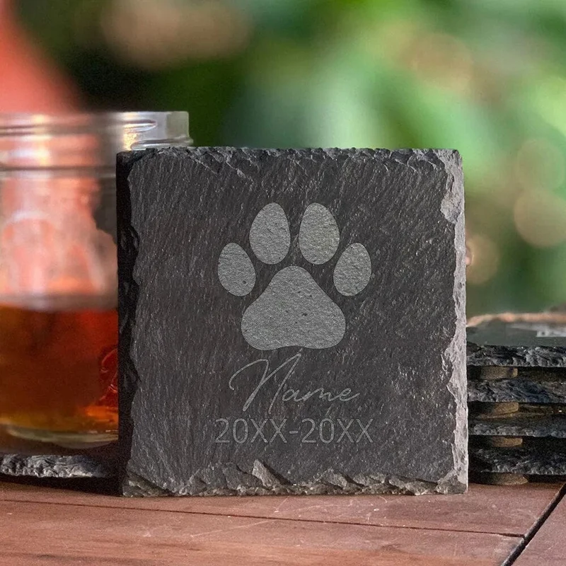 Gedenkstein für Haustiere, individueller Name und Todesdatum des Hundes, personalisierte Geschenke zum Verlust von Haustieren, personalisierte Hundegrabmarkierungstafel