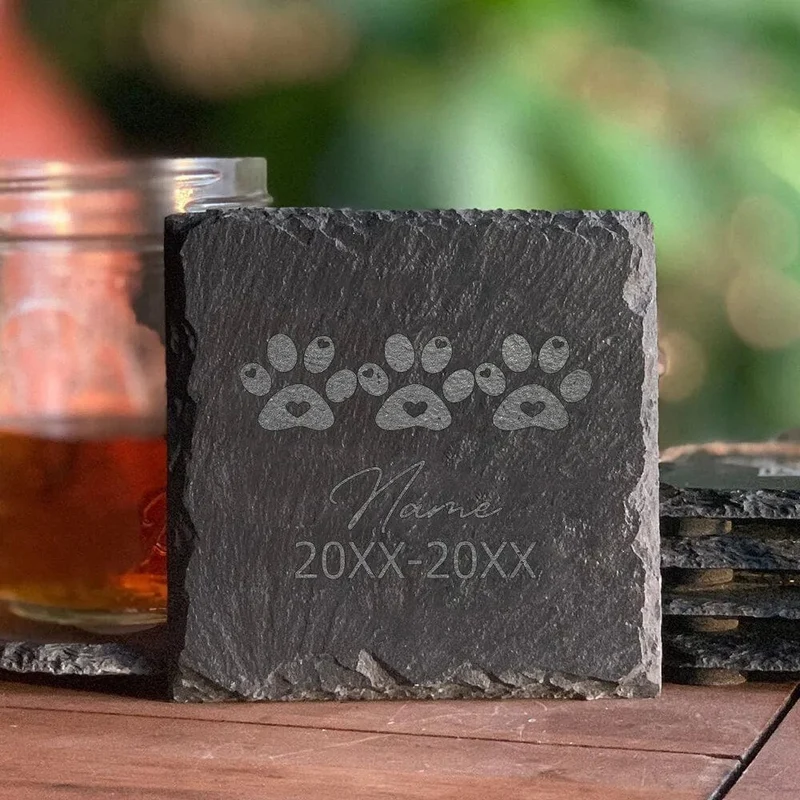 Gedenkstein für Haustiere, individueller Name und Todesdatum des Hundes, personalisierte Geschenke zum Verlust von Haustieren, personalisierte Hundegrabmarkierungstafel