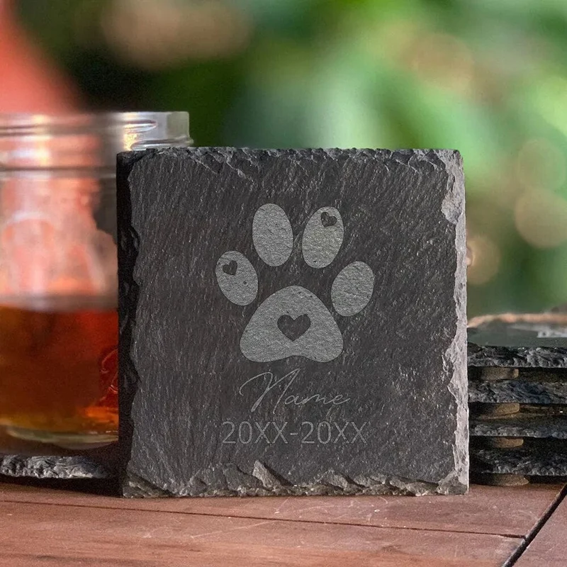 Gedenkstein für Haustiere, individueller Name und Todesdatum des Hundes, personalisierte Geschenke zum Verlust von Haustieren, personalisierte Hundegrabmarkierungstafel