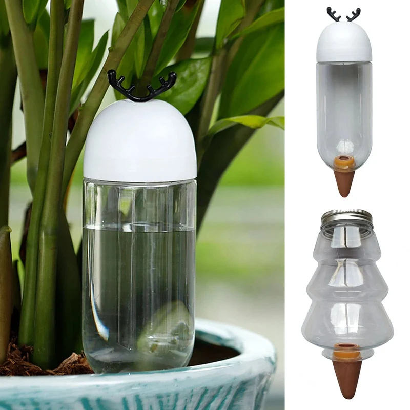 Automatisches Bewässerungswerkzeug, Tropfbewässerungssystem für den Innenbereich, Elch- und Weihnachtsbaum-Topfblumen-Pflanzenbewässerer zum Pflanzen im Garten