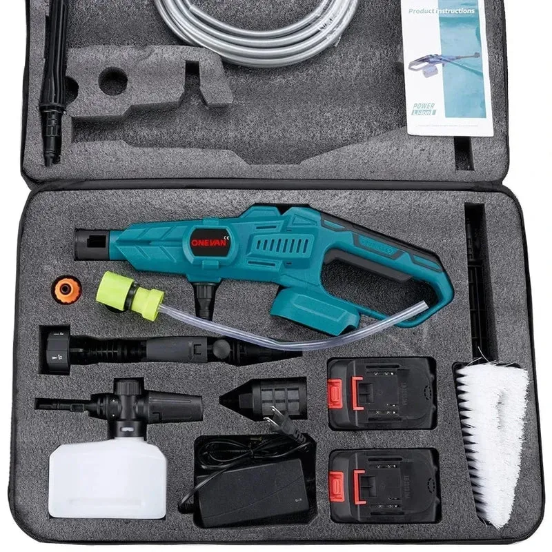 ONEVAN 3500W 200Bar bürstenloser elektrischer Hochdruckreiniger, Autowaschanlage, Wasserpistole, Gartenbewässerungswerkzeug für Makita 18V Akku