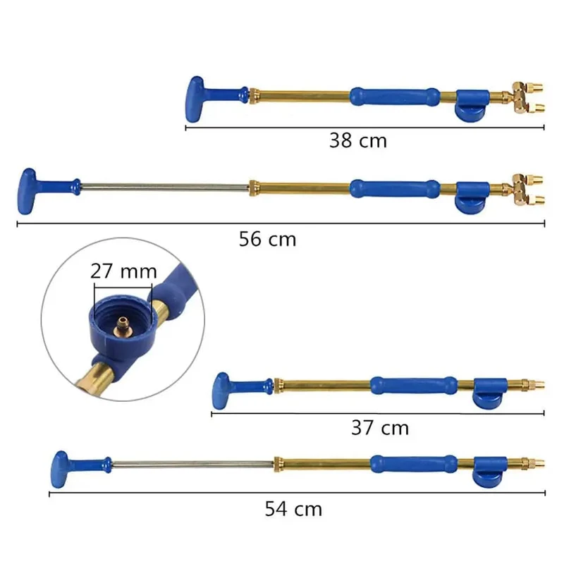 1 Stück Garten-Handsprüh-Bewässerungskopf, optionale Düsenschnittstelle, Messing-Sprühpistole, einstellbarer Wasserdruck, Zerstäubungssprüher