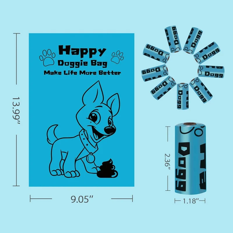 Haustier-Müllbeutel, umweltfreundlich, abbaubar, Hundekotbeutel, Hundekätzchen-Kot-Sammelbeutel, Haustier-Hygiene-Reinigungsprodukt