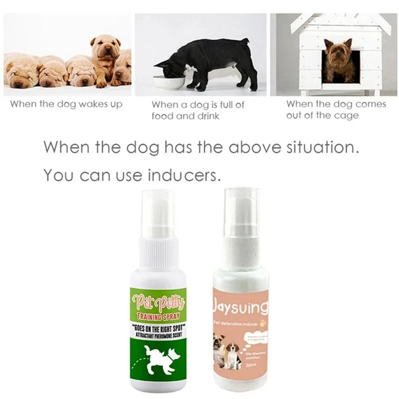 30 ml Trainingsspray-Induktor Positionierungs-Defäkations-Induktor Welpen-Trainingsmittel für Hunde-Welpen-Toilettentrainer Haustier
