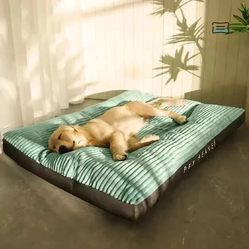 Hundebett, waschbar, Zwinger, für alle vier Jahreszeiten, großes Haustiersofa, plus dickes Cord-Schlafkissen, Welpenmatte für kleine bis große Hunde